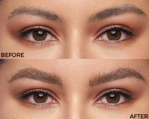 Nuantator pentru sprancene, efect de microblading